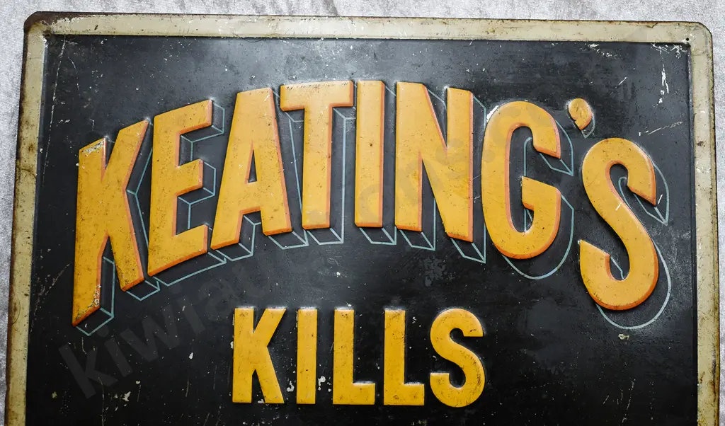 KEATING'S POWDER TIN SIGN Image 1++