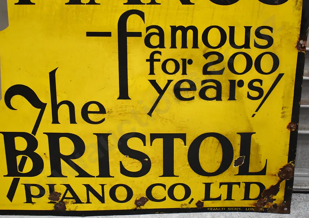 BROADWOOD PIANOS ENAMEL SIGN Image 1++