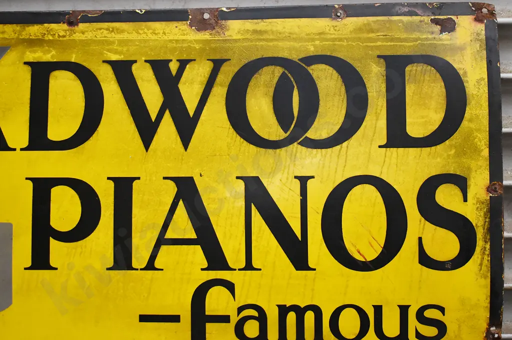 BROADWOOD PIANOS ENAMEL SIGN Image 1++