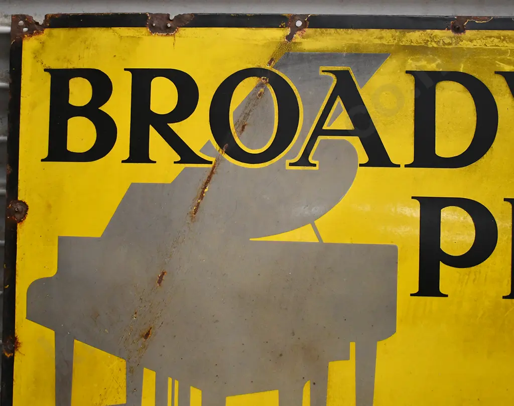 BROADWOOD PIANOS ENAMEL SIGN Image 1++