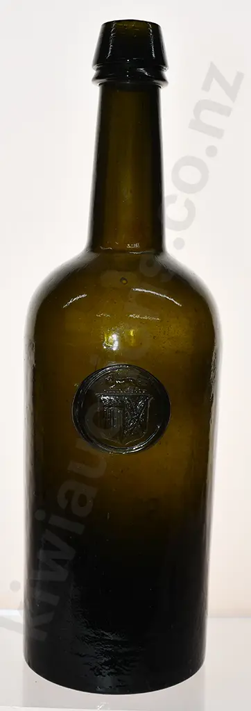 BLACK GLASS SEALED WINE BOTTLE Image 1++
