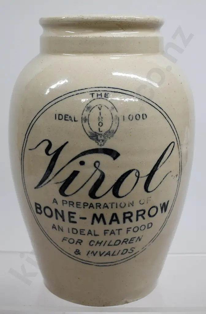 LARGE VIROL STONEWARE BONE-MARROW POT Image 1++