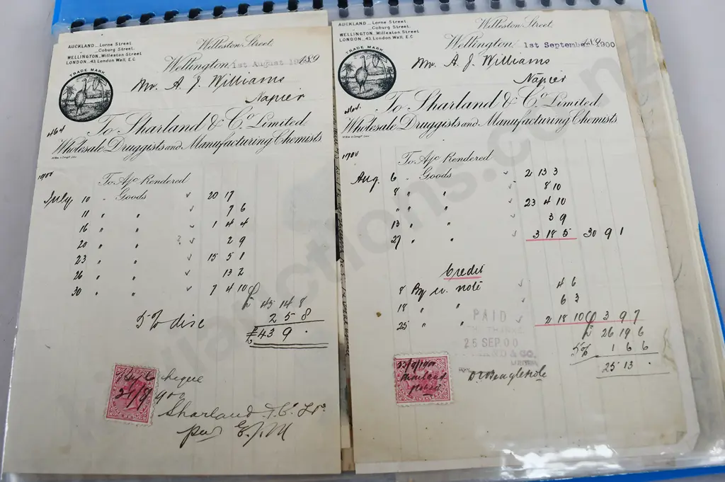 INVOICES  FROM COLONIAL NEW ZEALAND COMPANIES Image 1++