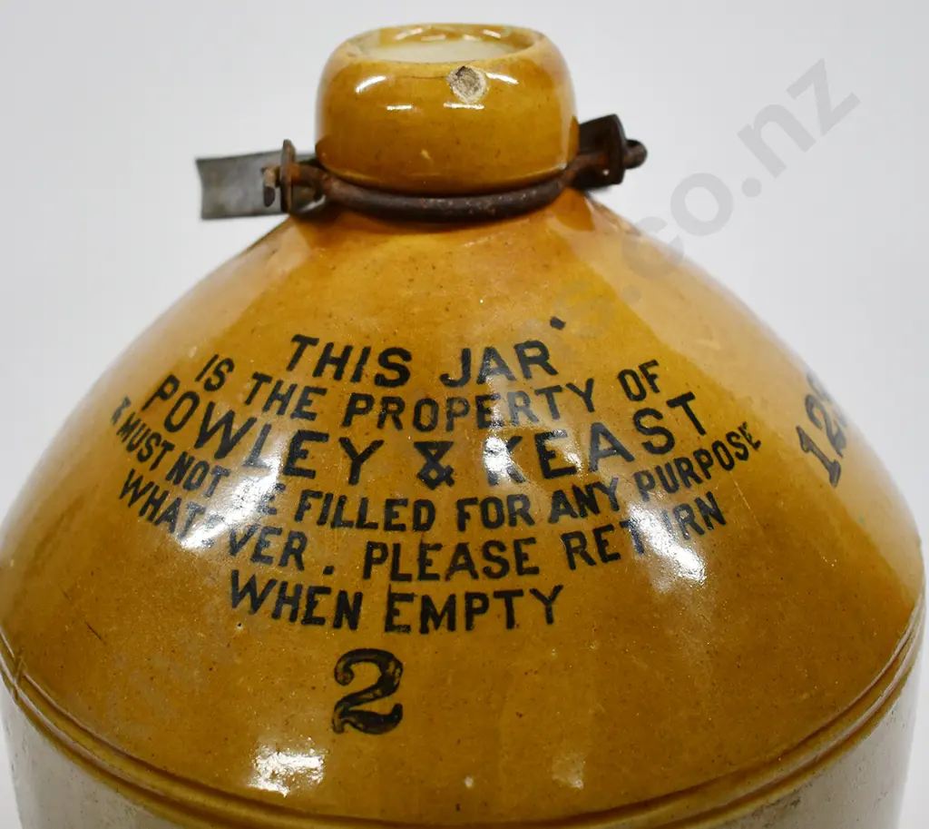 POWLEY & KEAST SPEIGHTS DUNEDIN STONE JAR Image 1++