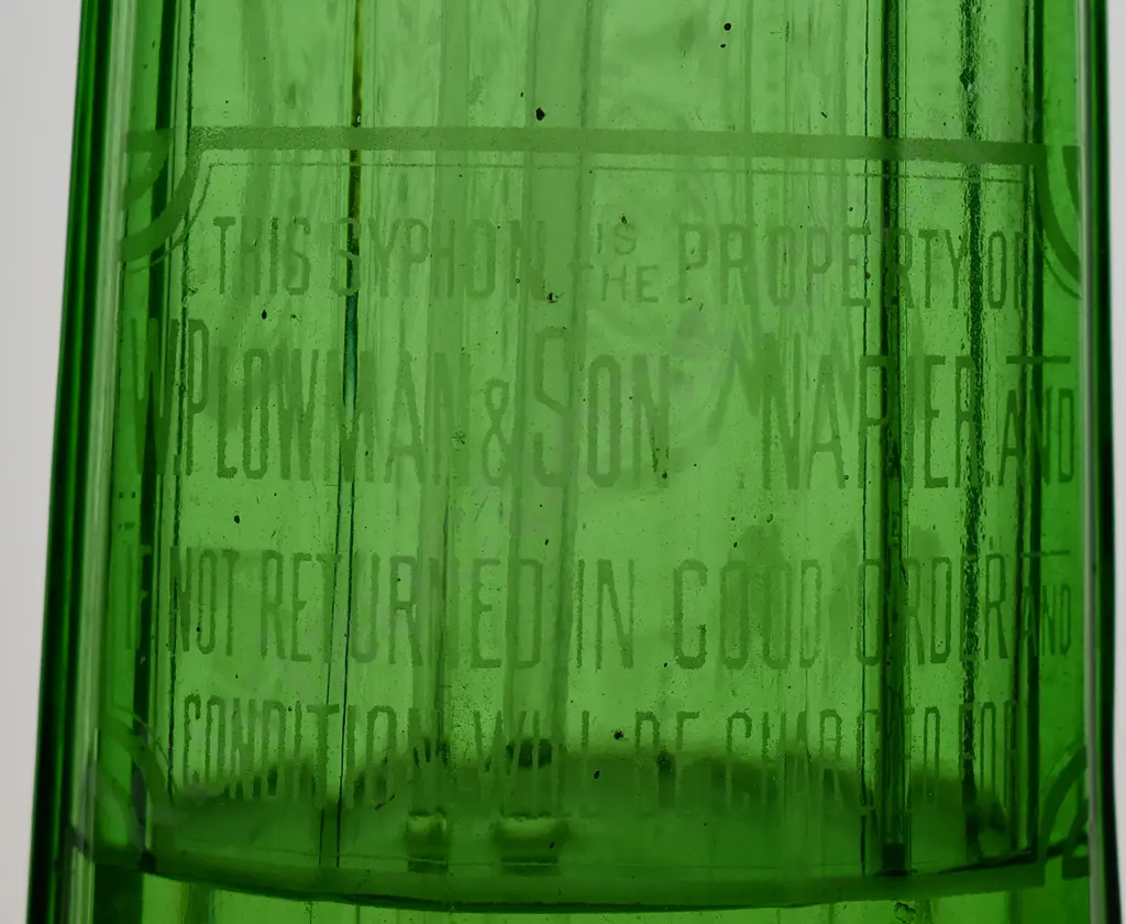 PLOWMAN NAPIER GREEN SODA SYPHON Image 1++