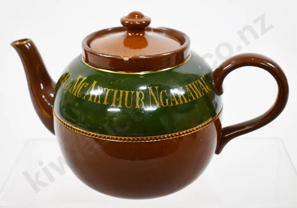 WEBSTER & MCARTHUR NGAKAWAU ADVERTISING TEAPOT Image 1++