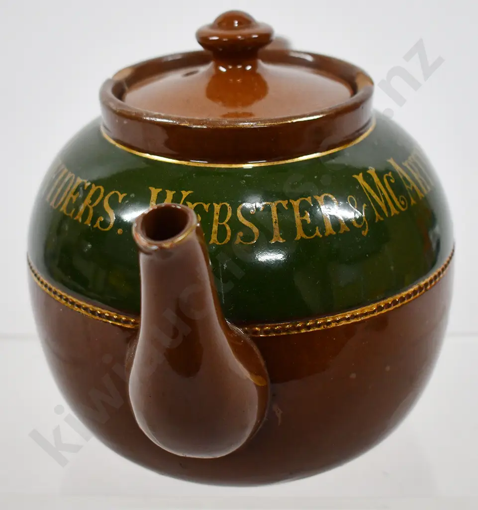 WEBSTER & MCARTHUR NGAKAWAU ADVERTISING TEAPOT Image 1++