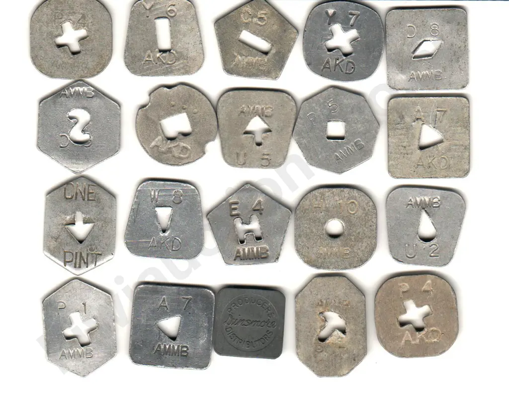 ASSORTED MILK TOKENS X 20 Image 1++