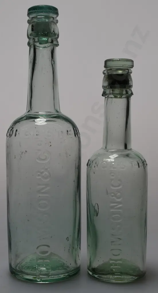 THOMSON & CO (INVERCARGILL) SAUCE BOTTLES  X 2 Image 1++