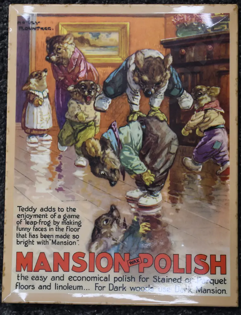NUGGET BOOT POLISH & MANSION WAX POLISH ADVERTISING SIGNS Image 1++