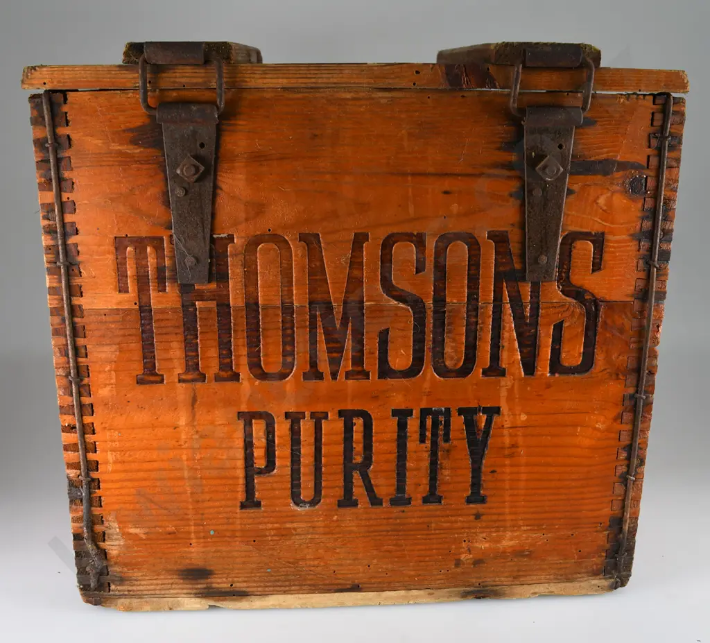 THOMSONS PURITY SODA SYPHON CRATE Image 1++