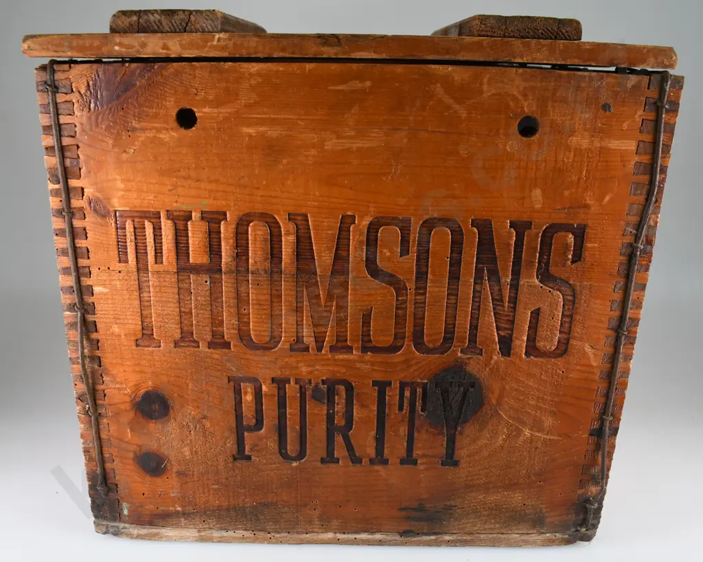 THOMSONS PURITY SODA SYPHON CRATE Image 1++