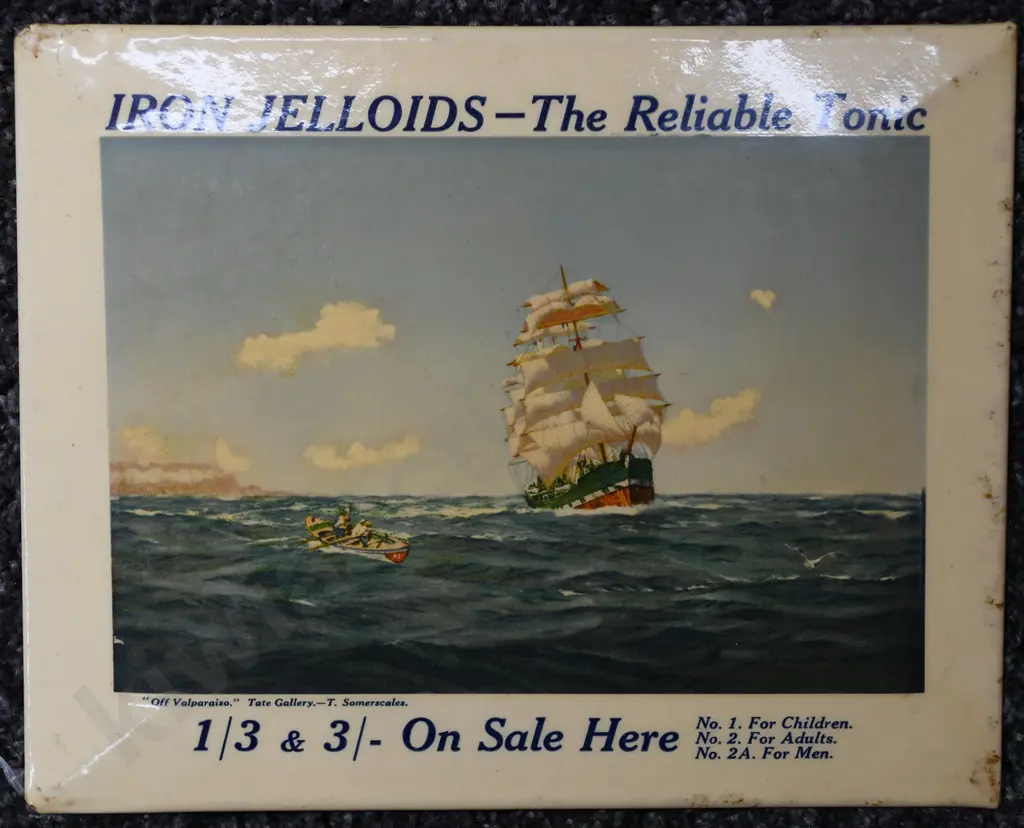 IRON JELLOIDS AND ALZIARYNE ADVERTISING SIGNS Image 1++