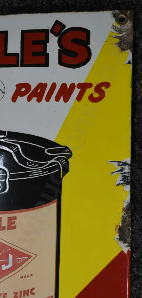 NOBLE'S QUALITY PAINTS ENAMEL SIGN Image 1++