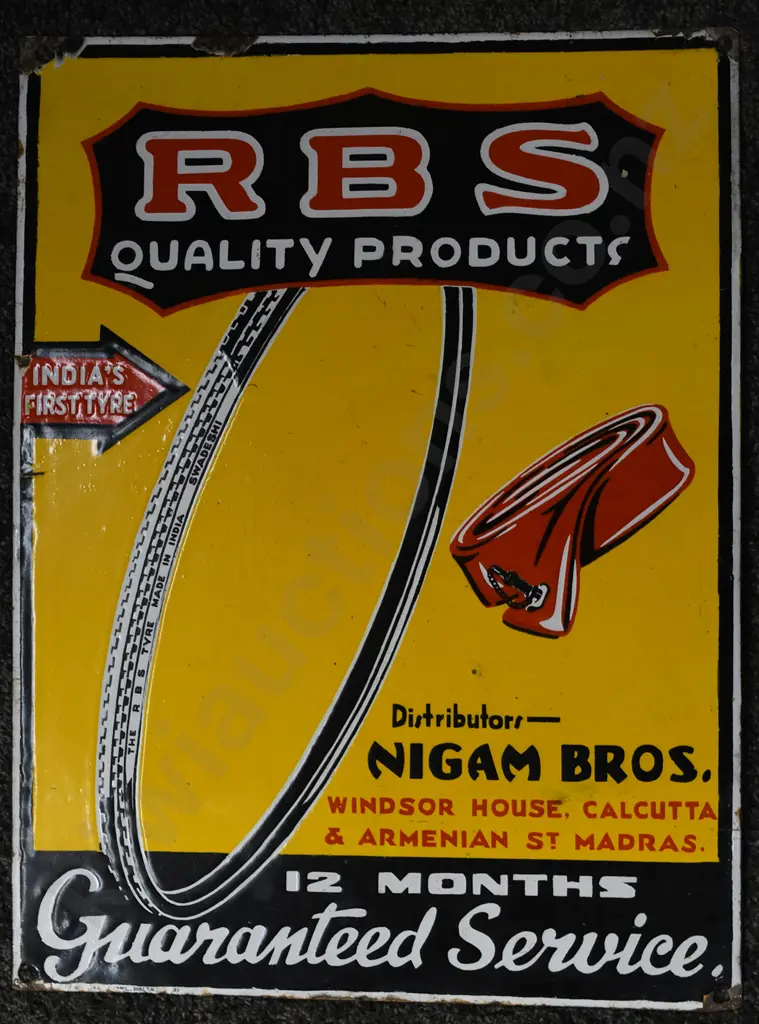RBS QUALITY PRODUCTS ENAMEL SIGN Image 1++