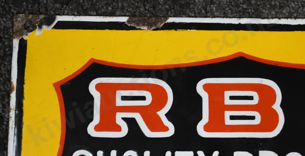 RBS QUALITY PRODUCTS ENAMEL SIGN Image 1++