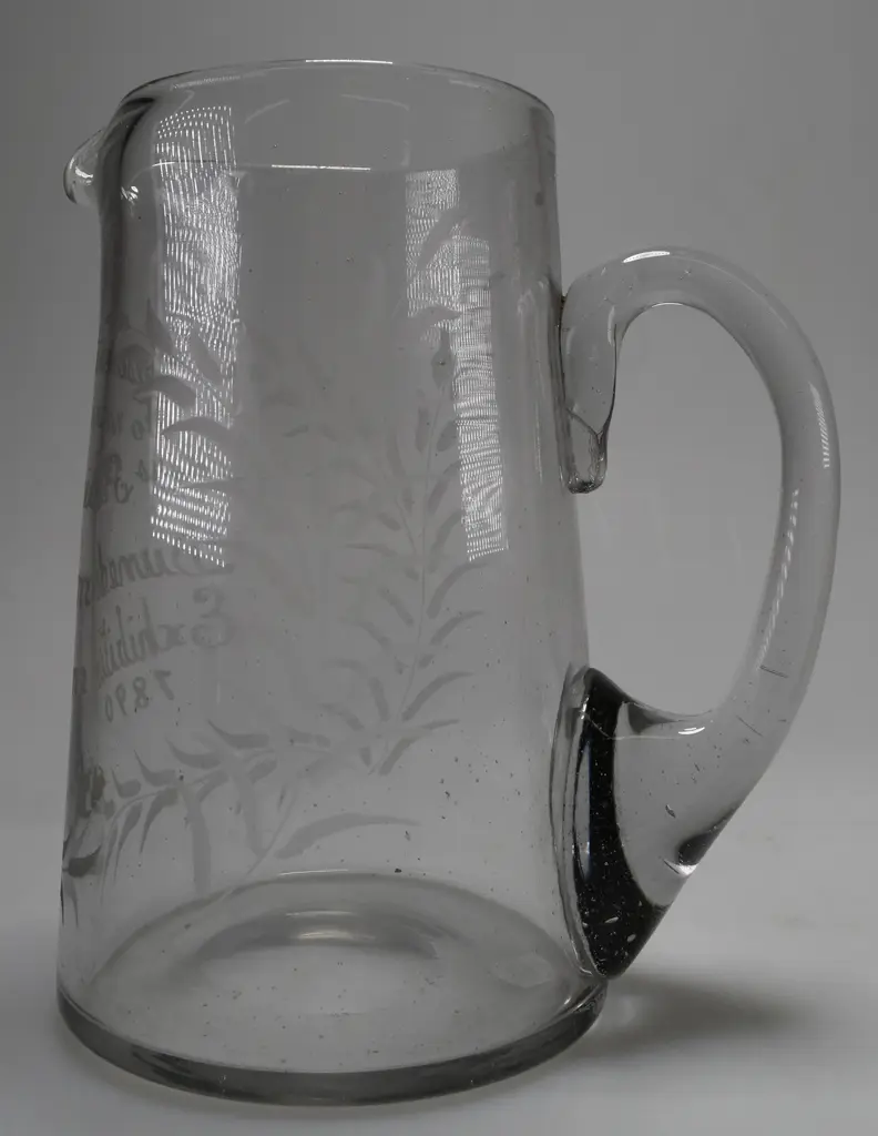 DUNEDIN 1890 EXHIBITION GLASS JUG Image 1++