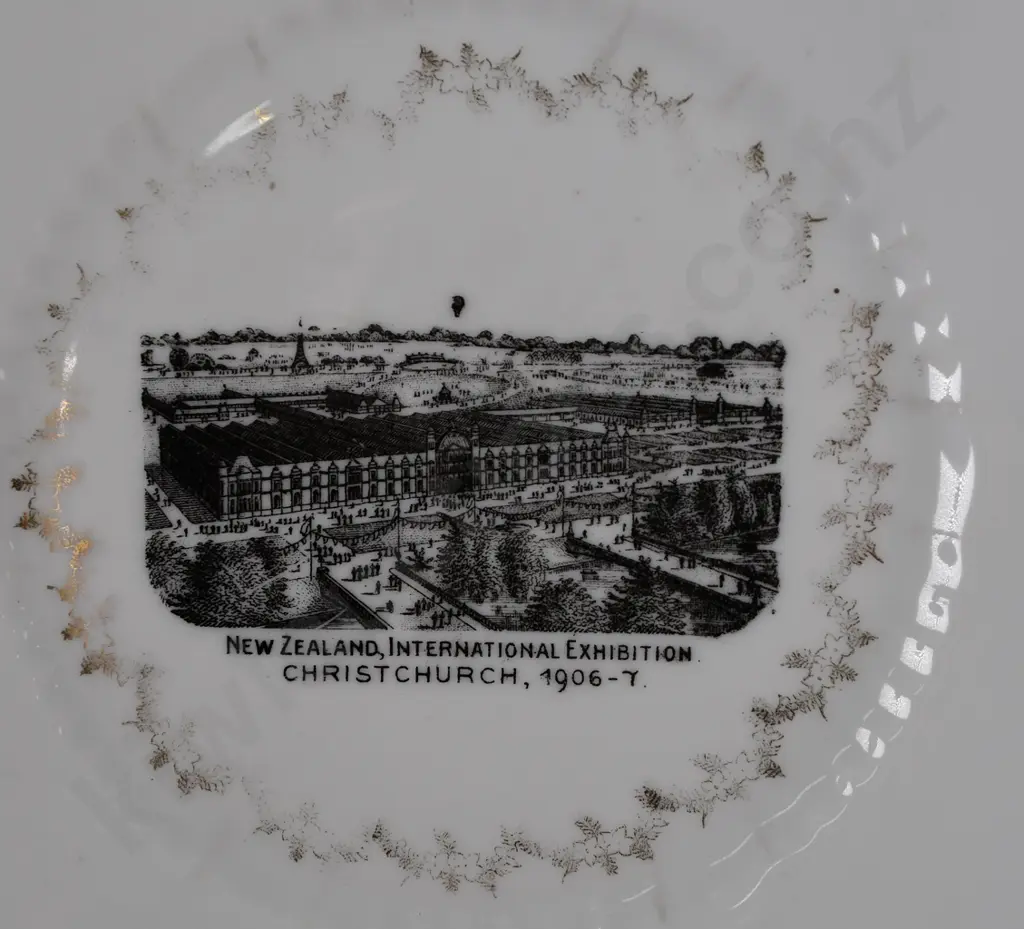 NEW ZEALAND INTERNATIONAL EXHIBITION 1906-7 PLATE Image 1++