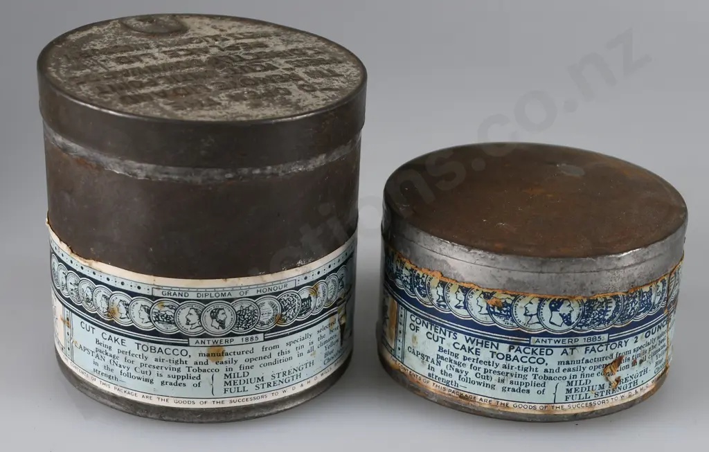 TOBACCO TINS WITH CONTENTS X 5 Image 1++