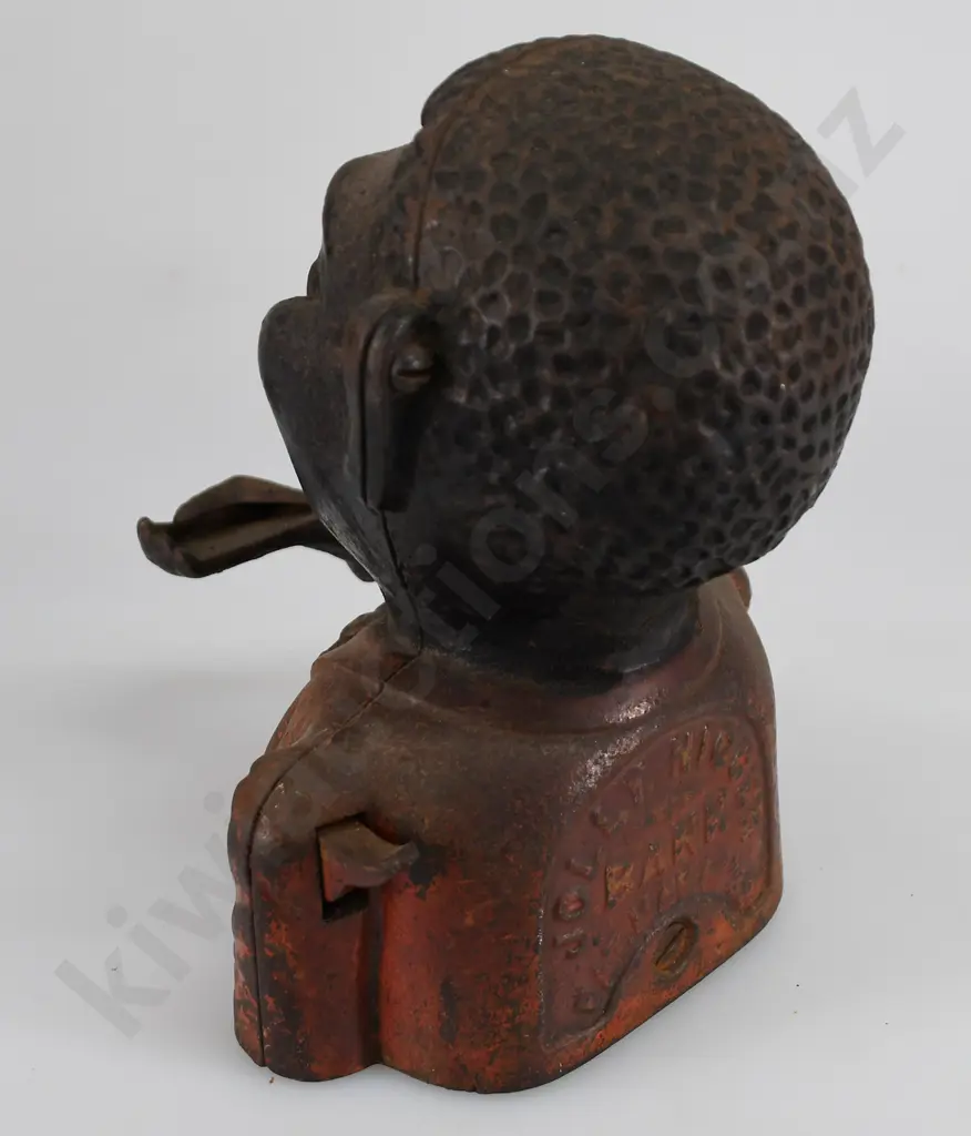 ORIGINAL CAST IRON JOLLY NIGGER BANK Image 1++