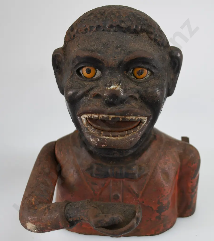 ORIGINAL CAST IRON JOLLY NIGGER BANK Image 1++