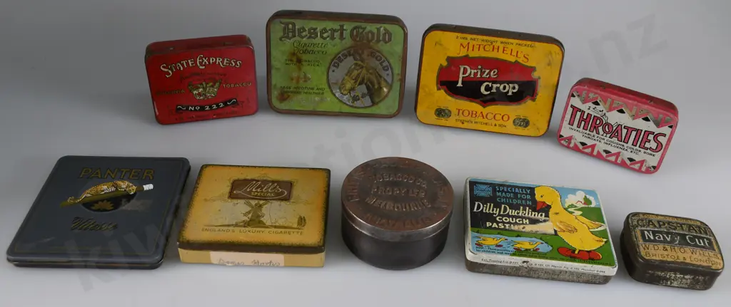 TOBACCO AND OTHER TINS x 9 Image 1++