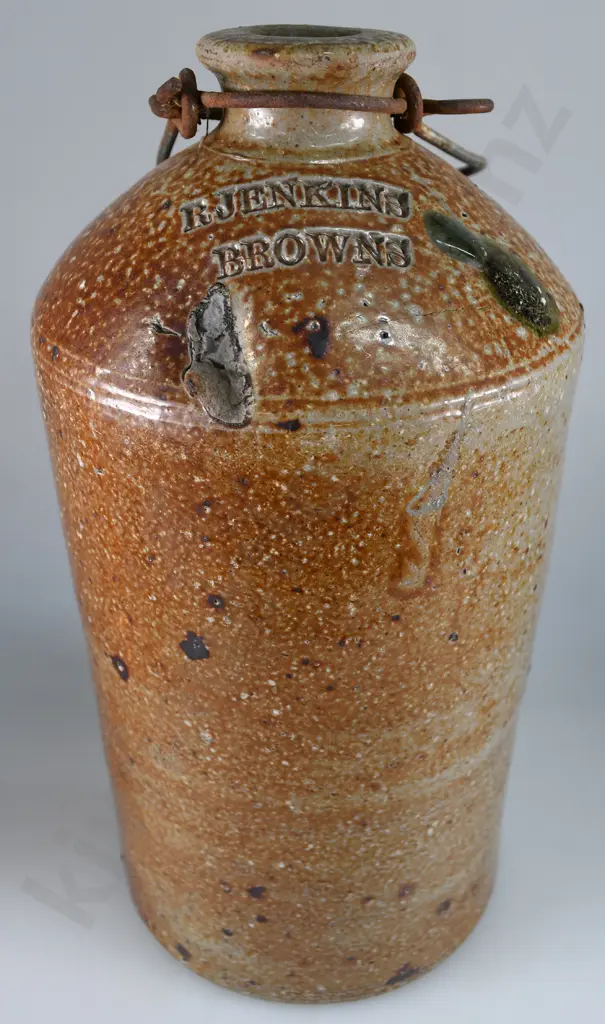 JENKINS BROWNS (SOUTHLAND) HALF GAL STONE JAR Image 1++