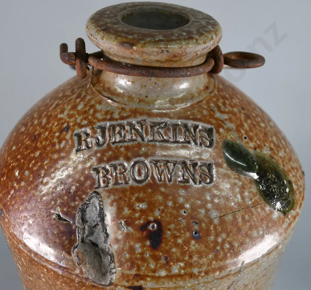 JENKINS BROWNS (SOUTHLAND) HALF GAL STONE JAR Image 1++
