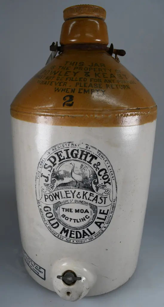 POWLEY & KEAST SPEIGHTS DUNEDIN STONE JAR Image 1++