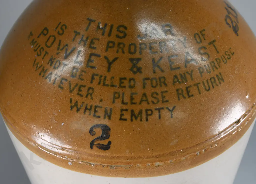 POWLEY & KEAST SPEIGHTS DUNEDIN STONE JAR Image 1++