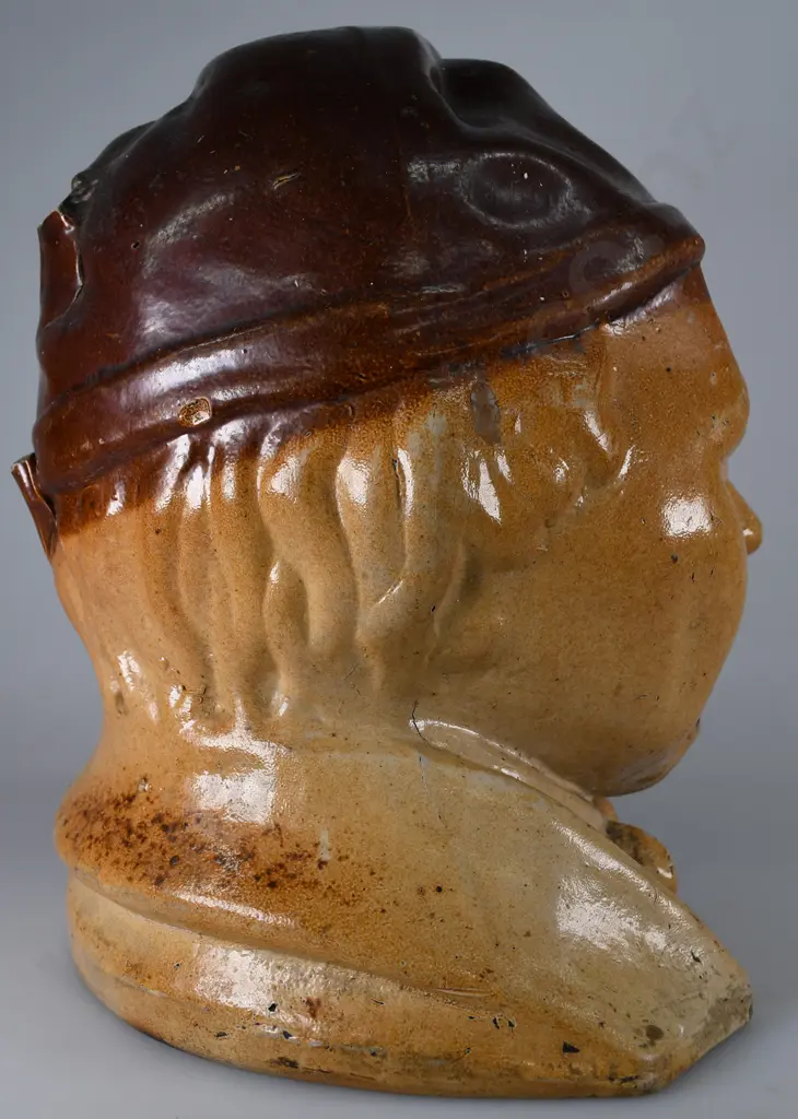 SOUTER JOHNNIE STONEWARE FLASK Image 1++