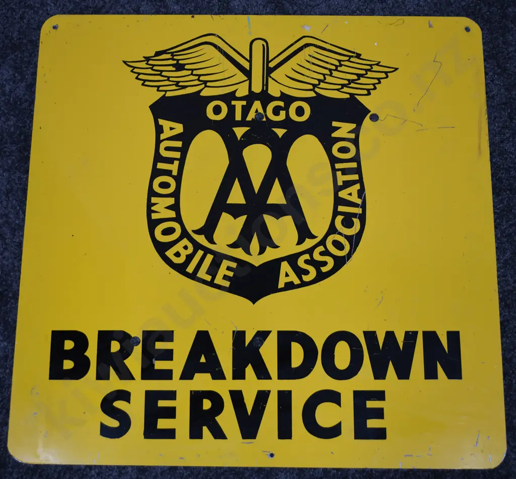 OTAGO AUTOMOBILE ASSOCIATION ADVERTISING SIGN Image 1++