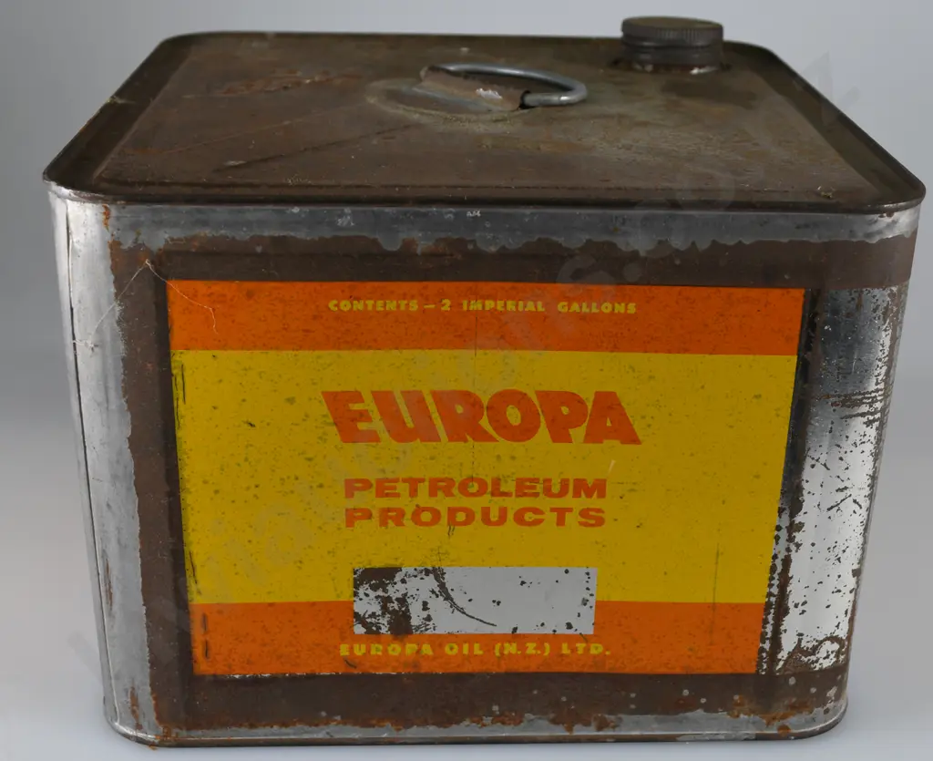 EUROPA PETROLEUM PRODUCT TINS X 2 Image 1++