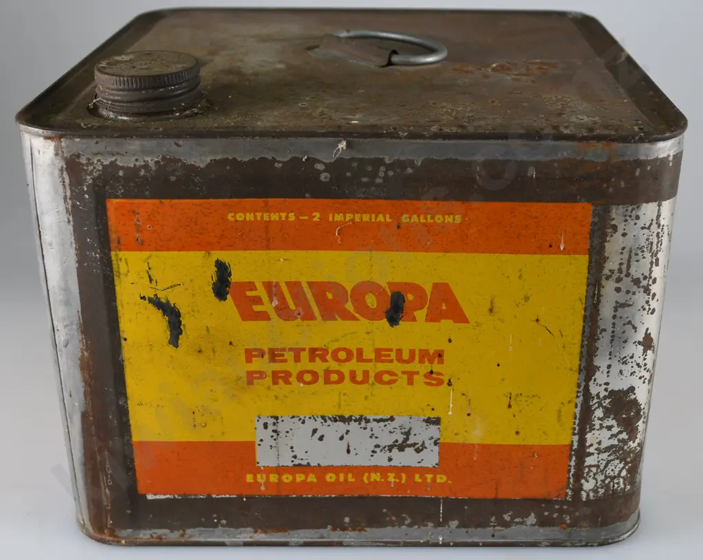 EUROPA PETROLEUM PRODUCT TINS X 2 Image 1++