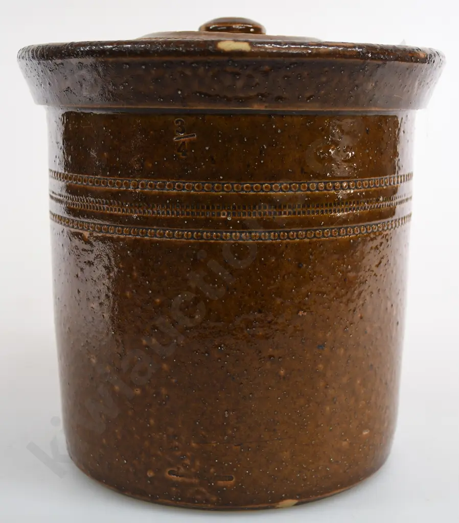 LUKE ADAMS LIDDED STORAGE CROCK Image 1++