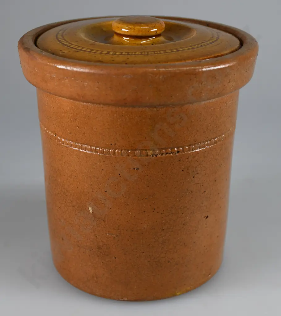 LUKE ADAMS LIDDED STORAGE CROCK Image 1++