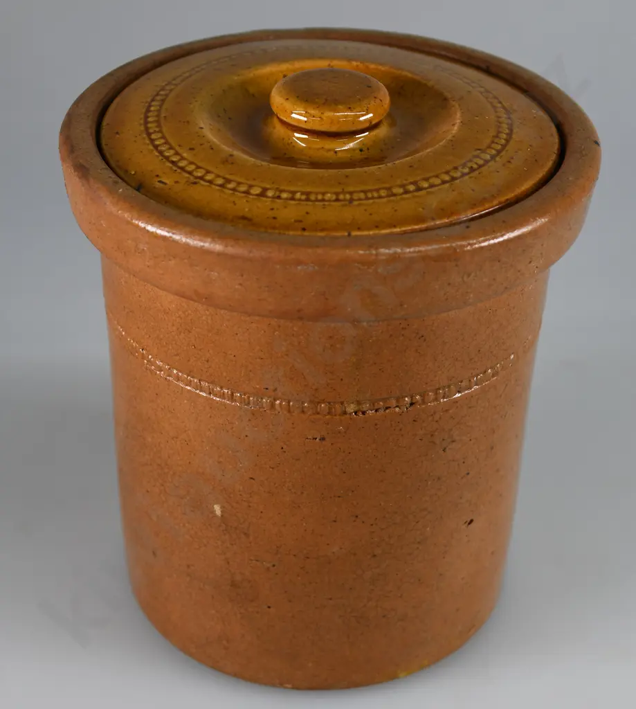 LUKE ADAMS LIDDED STORAGE CROCK Image 1++
