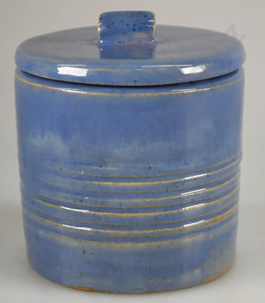 OLIVE JONES POTTERY LIDDED CANNISTER Image 1++