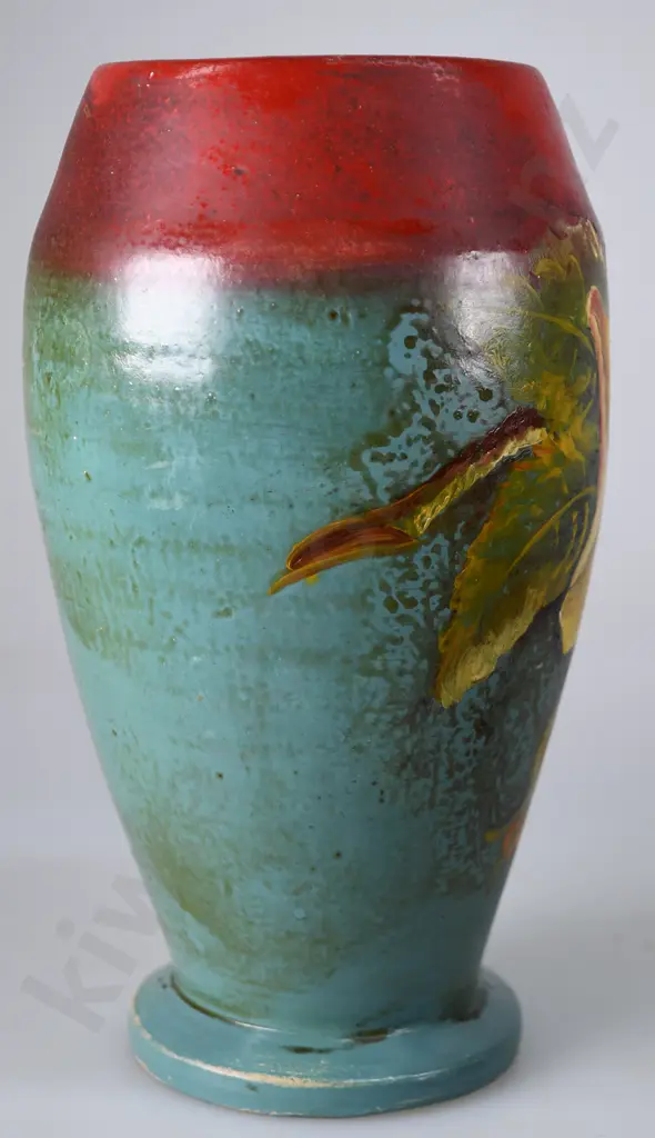 WALLY SILVA HAND DECORATED VASE Image 1++