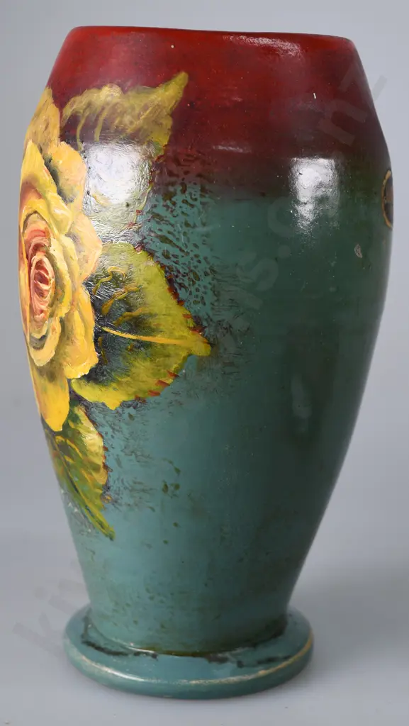 WALLY SILVA HAND DECORATED VASE Image 1++