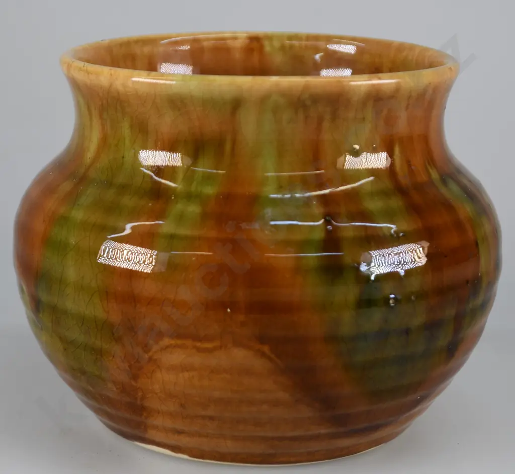 CROWN LYNN TRICKLE GLAZE VASE Image 1++