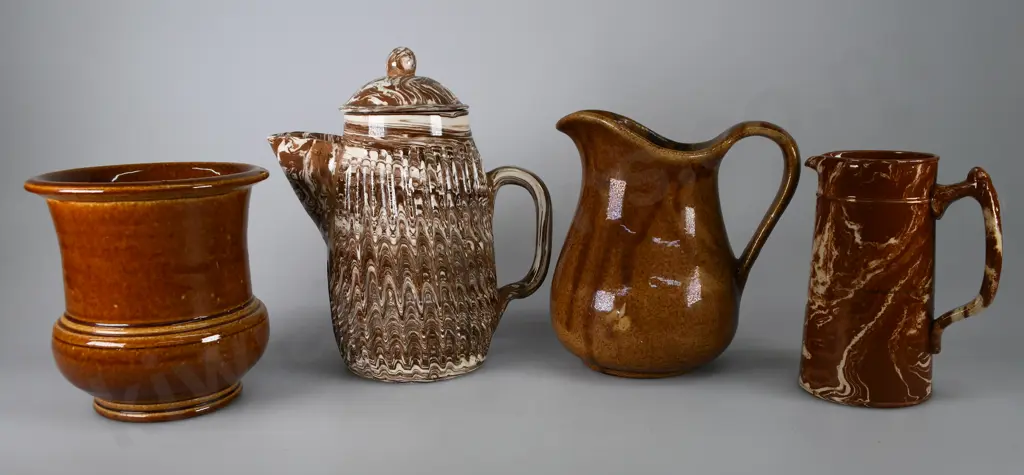 NZ COLONIAL POTTERY ITEMS X 4 Image 1++