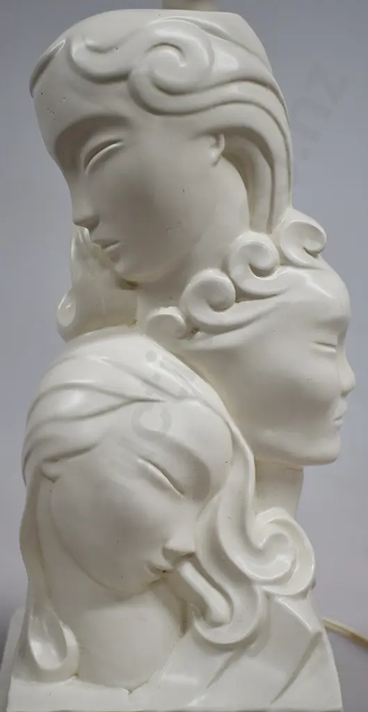 CROWN LYNN THREE FACES OF EVE TABLE LAMP Image 1++