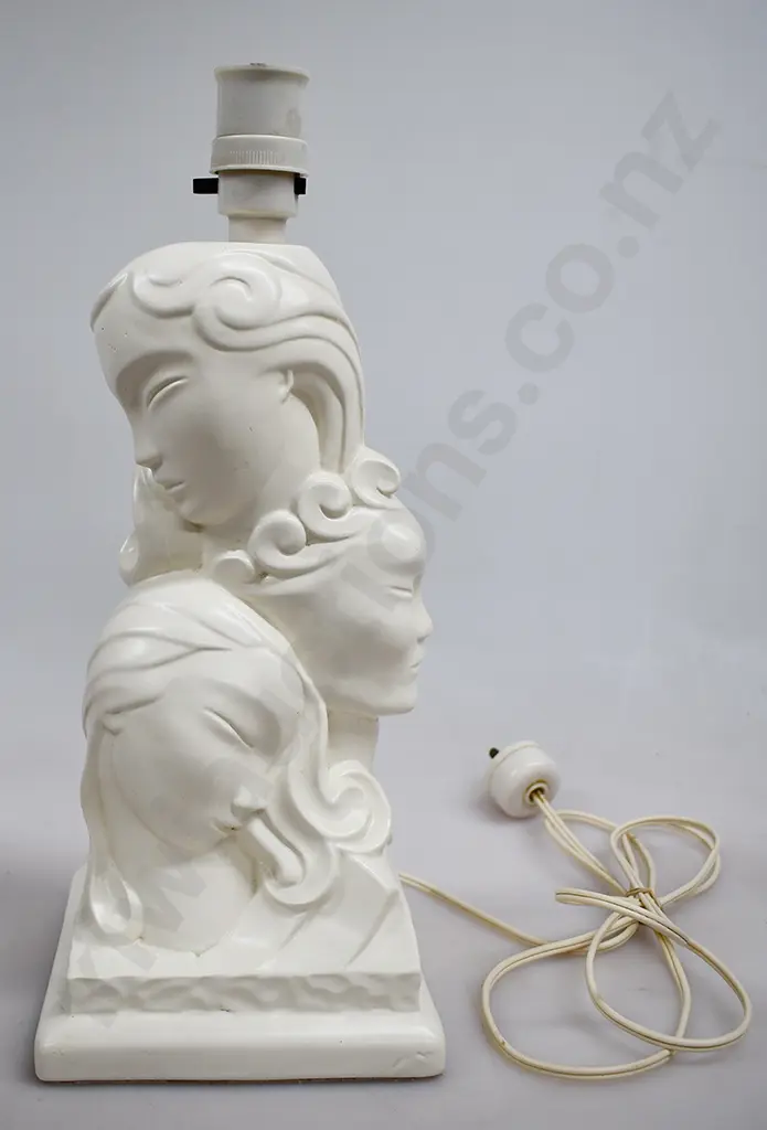 CROWN LYNN THREE FACES OF EVE TABLE LAMP Image 1++