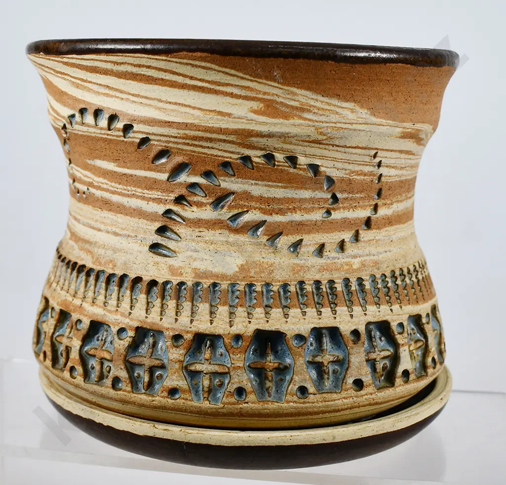 PETER VENDELBOSCH STUDIO POTTERY PLANTER & VASE Image 1++