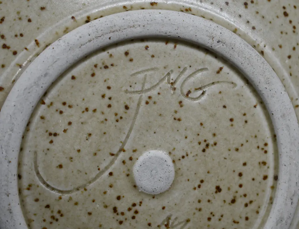 STUDIO POTTERY CHIP AND DIP SERVING PLATTER Image 1++