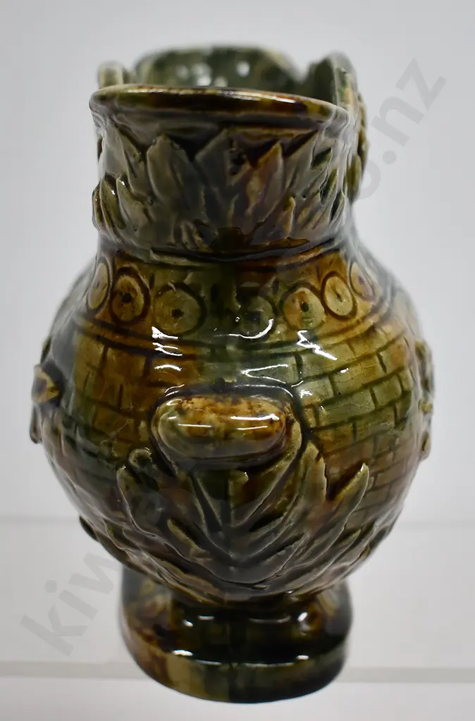 WOODNORTH FOOTED POTTERY TROUGH VASE Image 1++