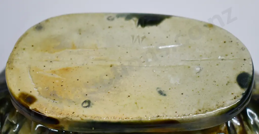WOODNORTH FOOTED POTTERY TROUGH VASE Image 1++