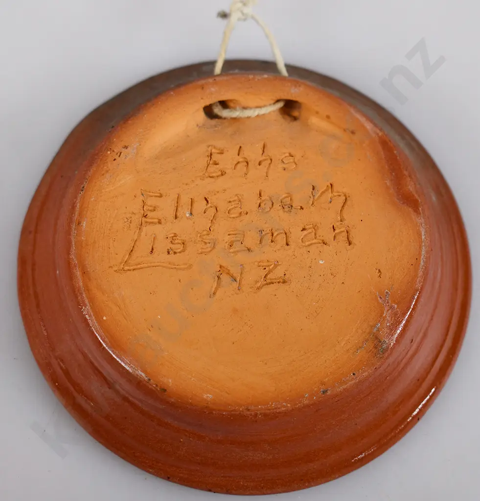ELIZABETH LISSAMAN POTTERY FANTAIL WALL HANGING Image 1++