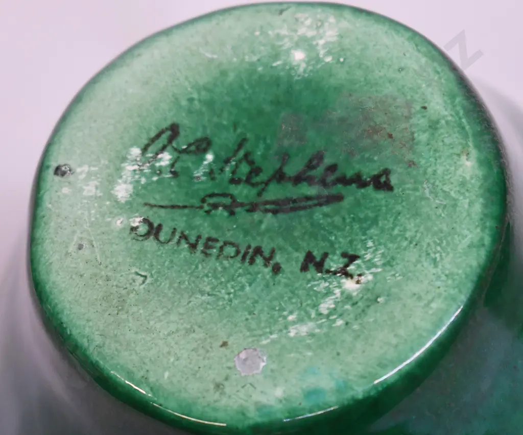 OC STEPHENS DUNEDIN GREEN VASES Image 1++